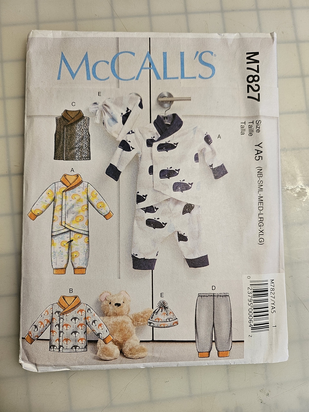 McCall's Infant Jacket, Vest, and Pants Pattern M7827